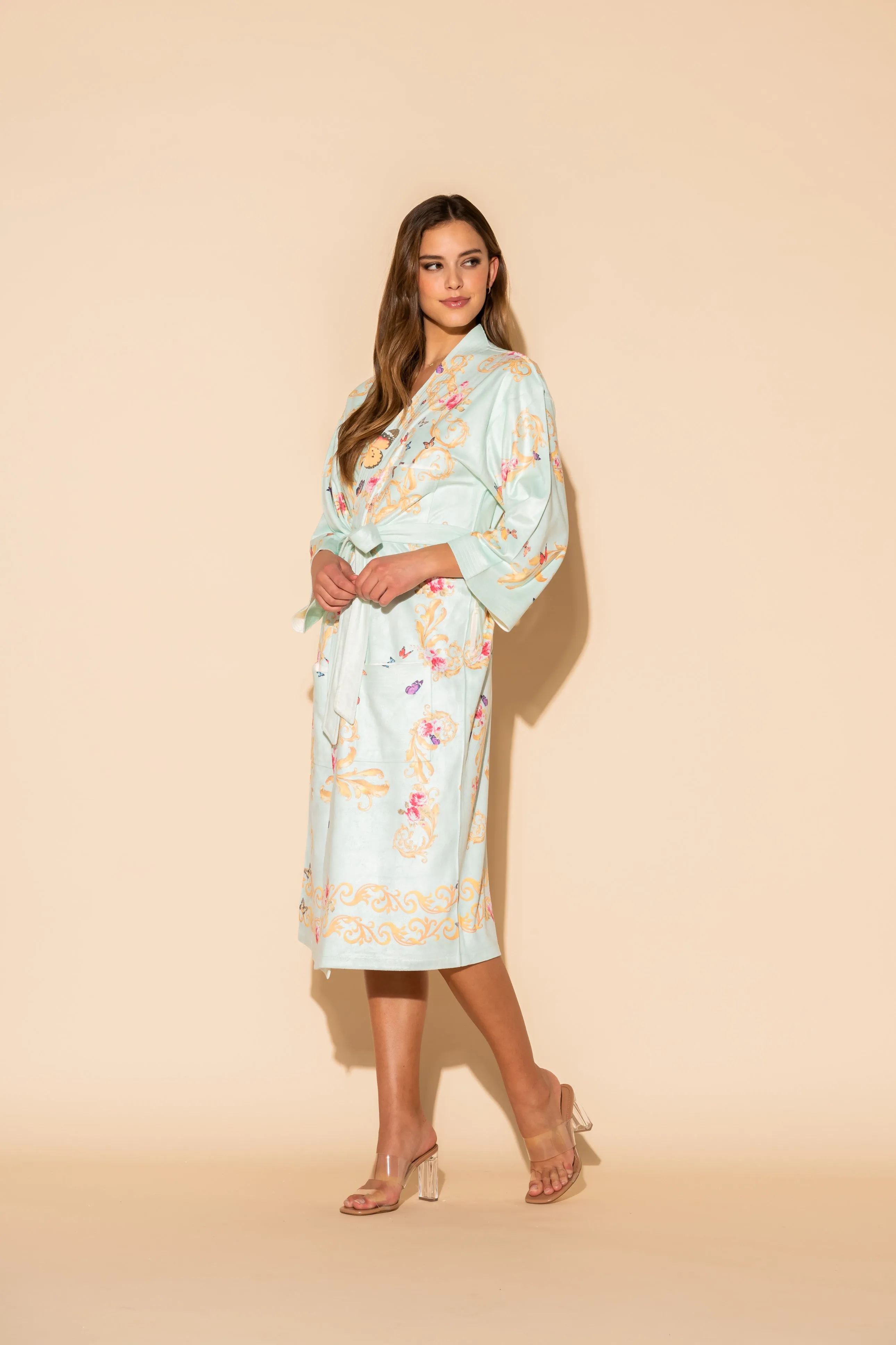 Blue Butterflies Kimono