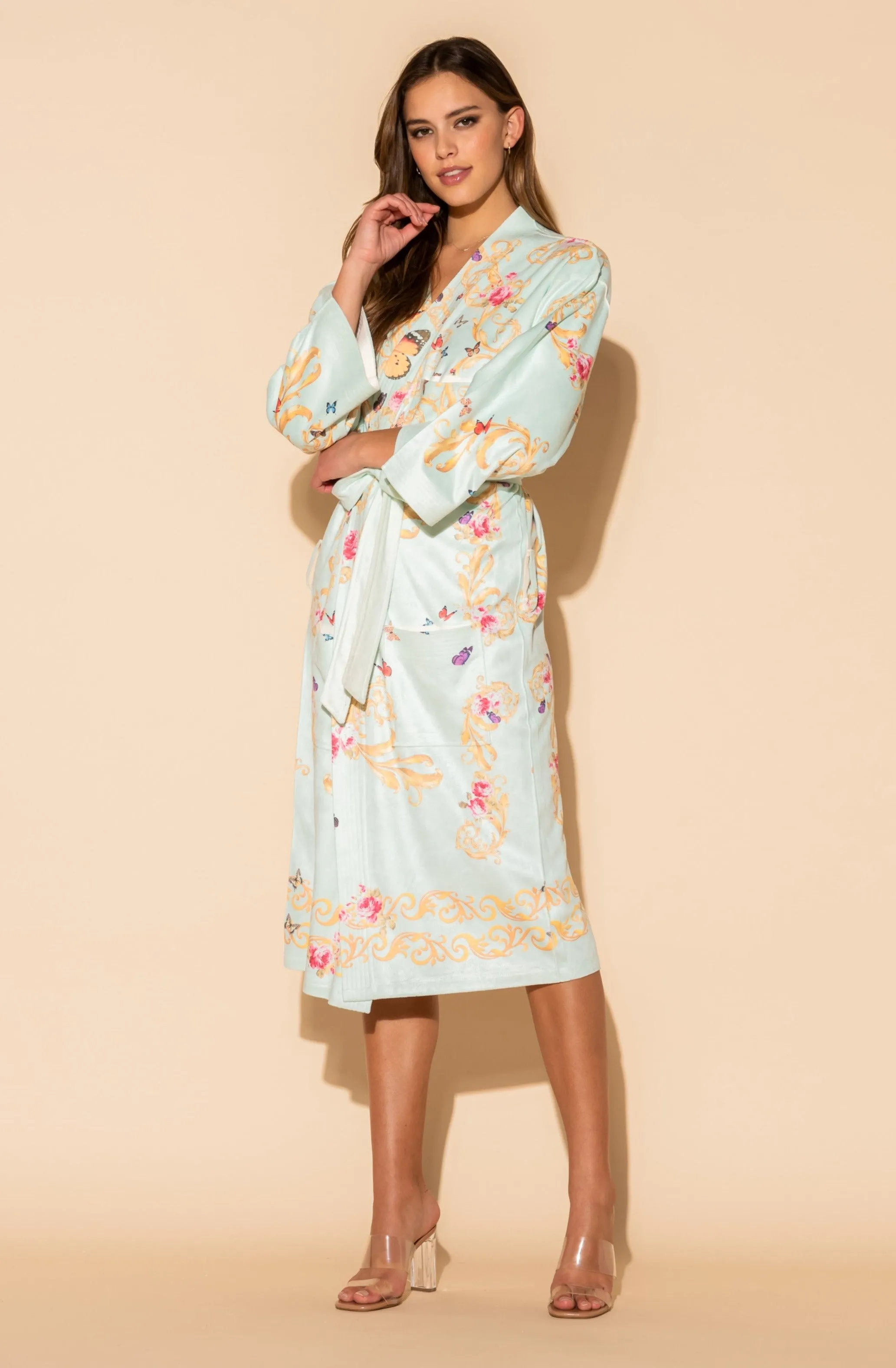 Blue Butterflies Kimono