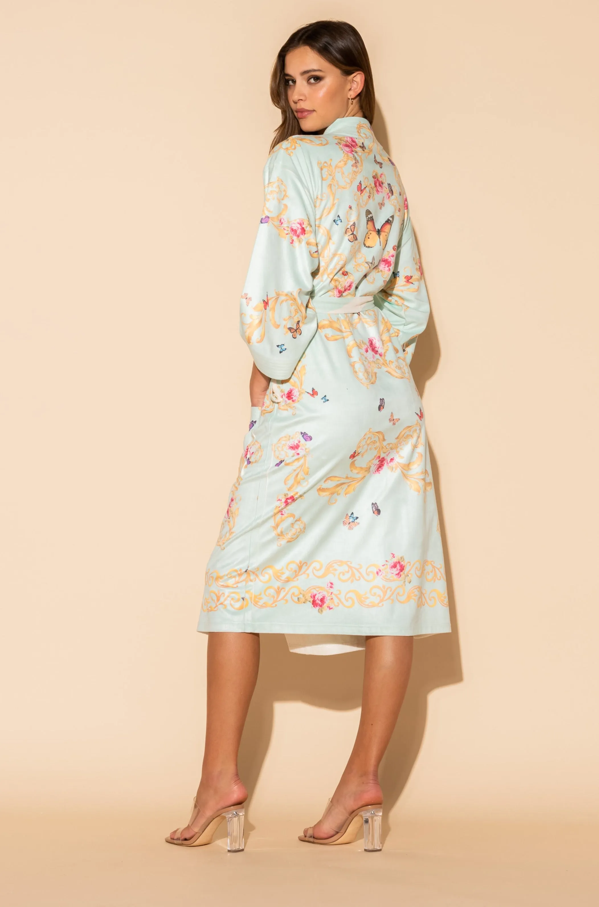 Blue Butterflies Kimono