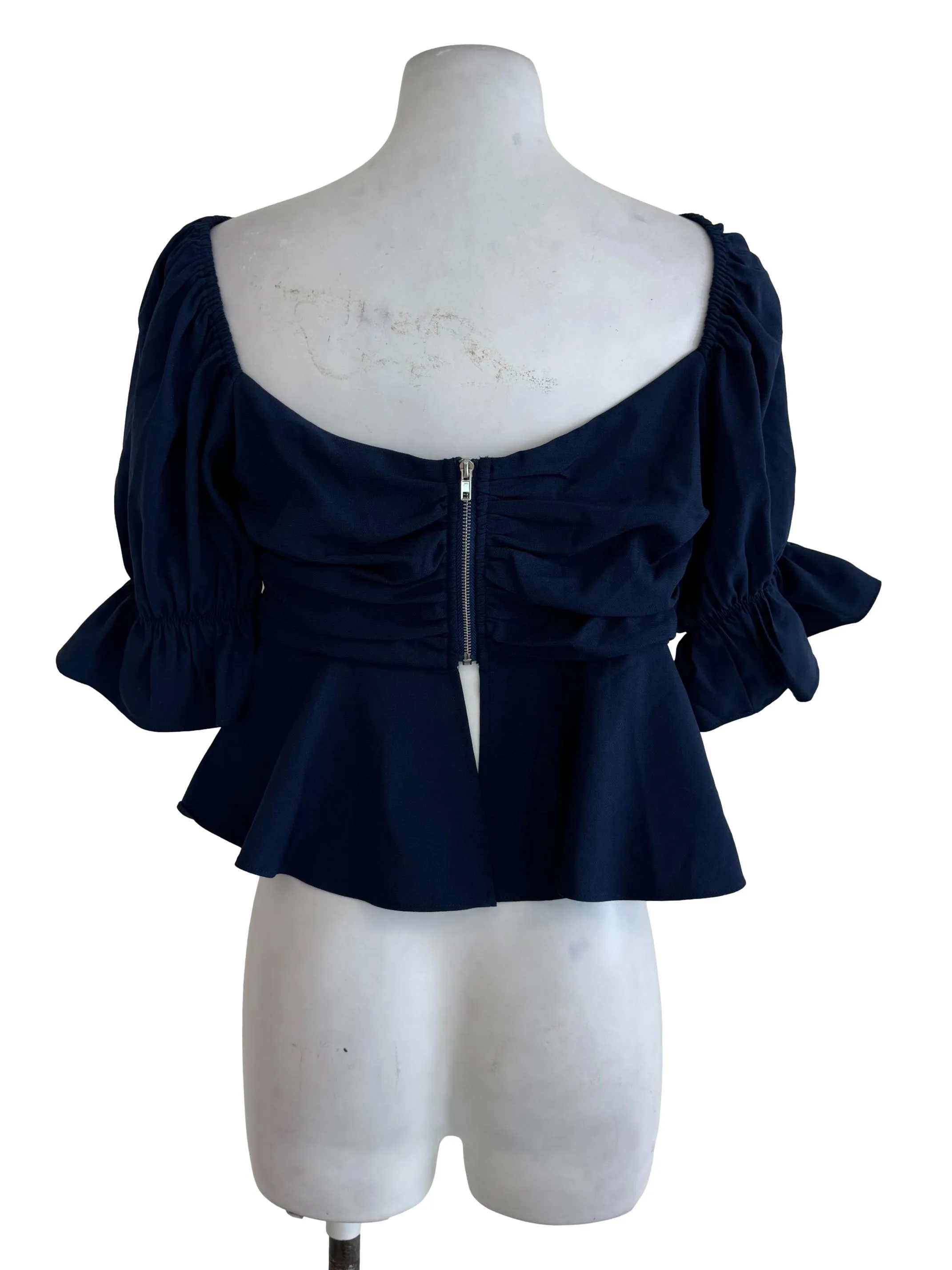 Blue Navy Crop Top