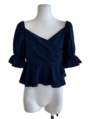 Blue Navy Crop Top