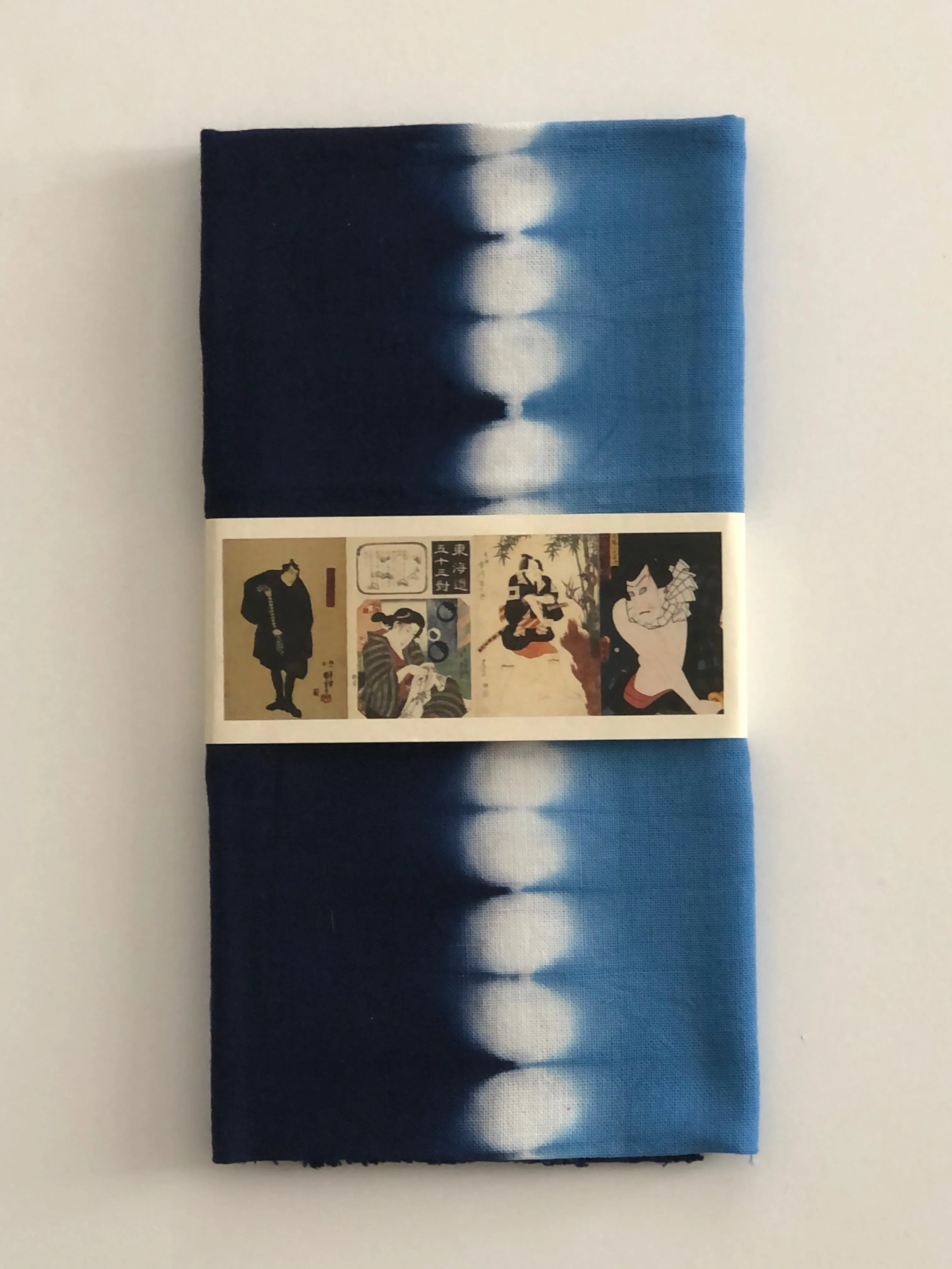 Blue Somewake Shibori Tenugui