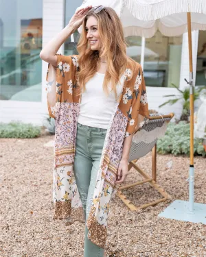 Boho Duster Kimono in Floral