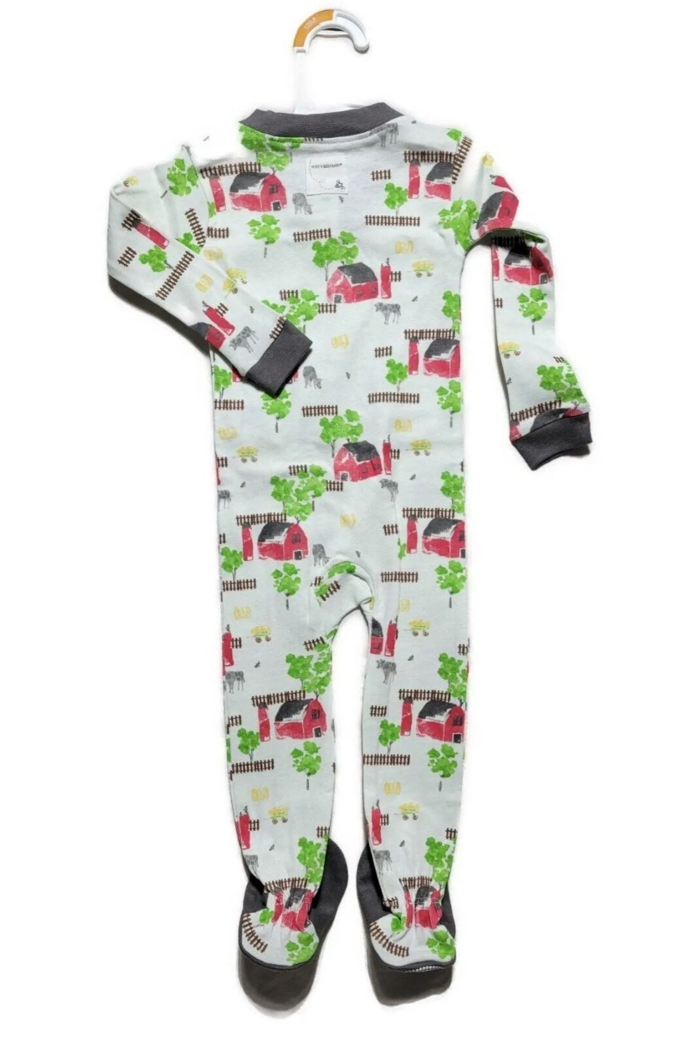 Boys' Burt's Bees Cozy Barnyard Organic Footie PJs