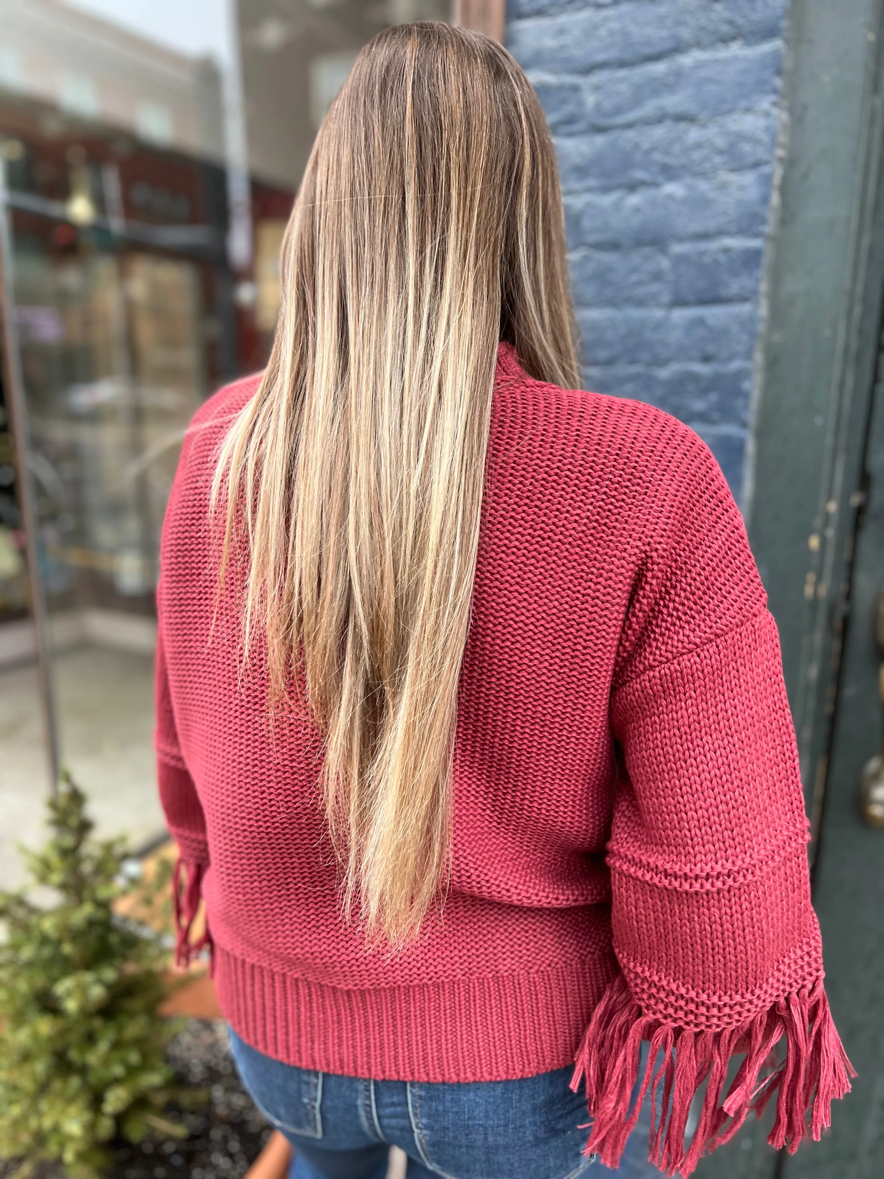 Brick Fringe Sweater