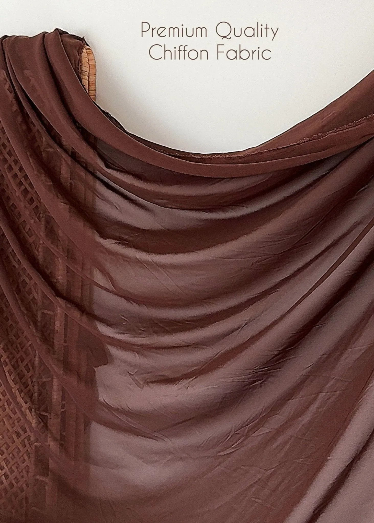 Brown Chiffon Fabric