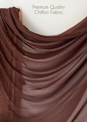 Brown Chiffon Fabric