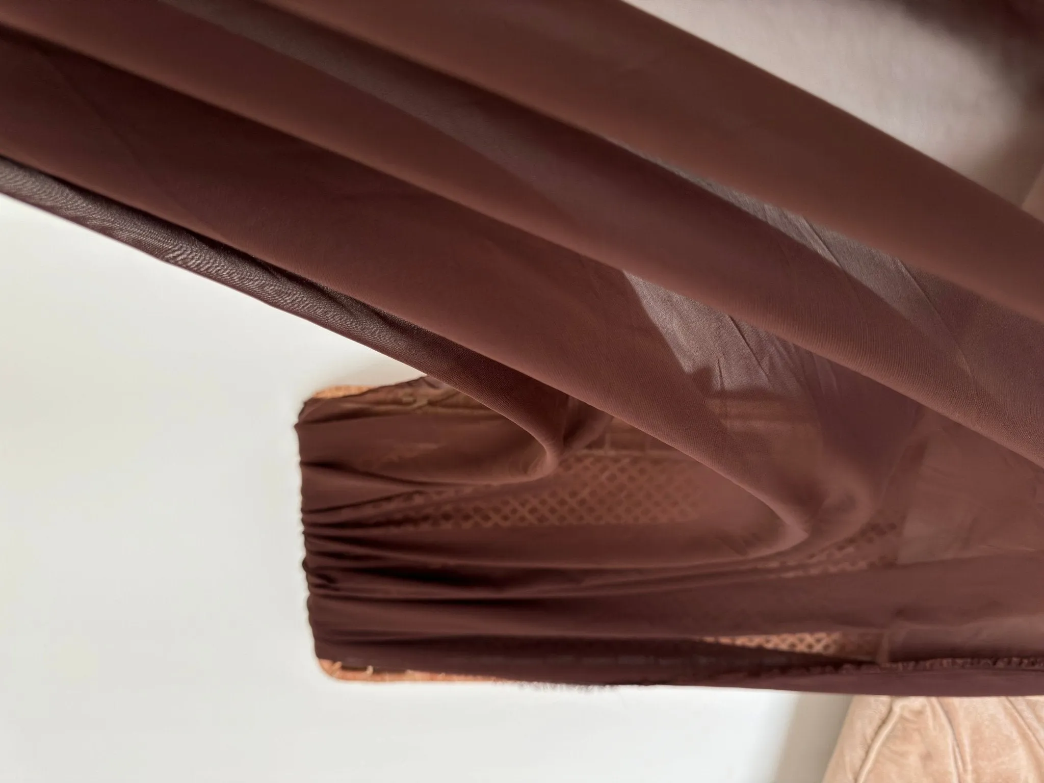Brown Chiffon Fabric