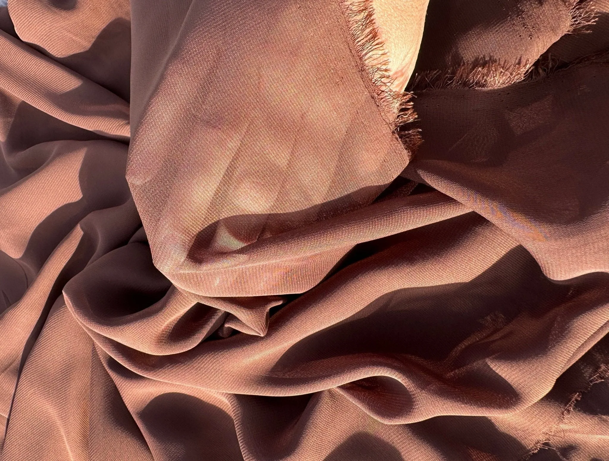 Brown Chiffon Fabric