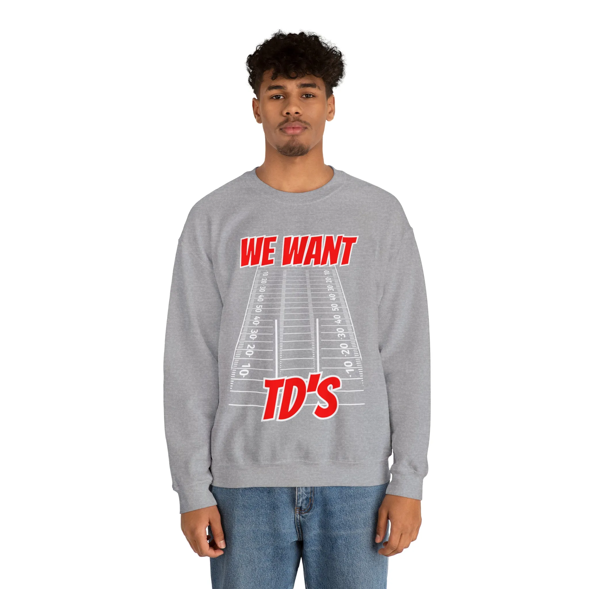 Brownstown Braves We Want TD's Crewneck Sweatshirt