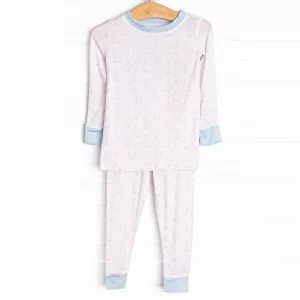 Bunny Blessings Bamboo Pajama Set, Pink