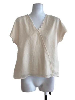 Buttermilk V Neck Blouse