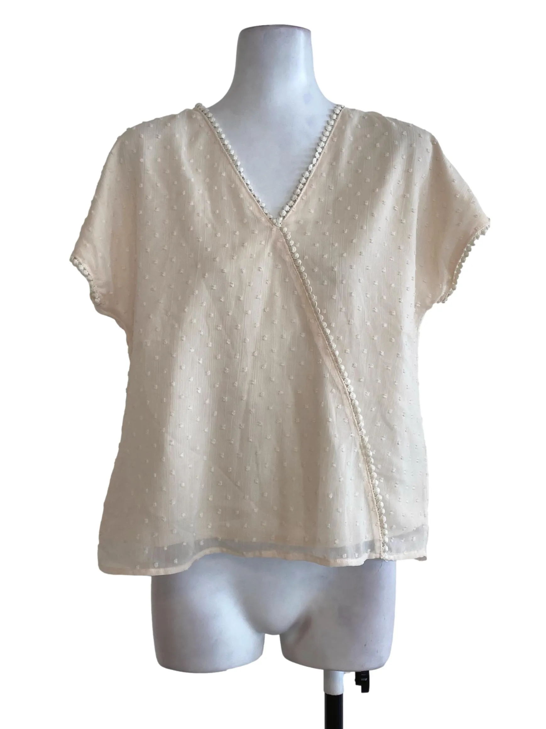 Buttermilk V Neck Blouse