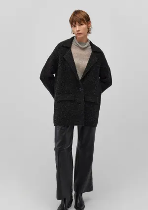 Buttoned Anthracite Hırka