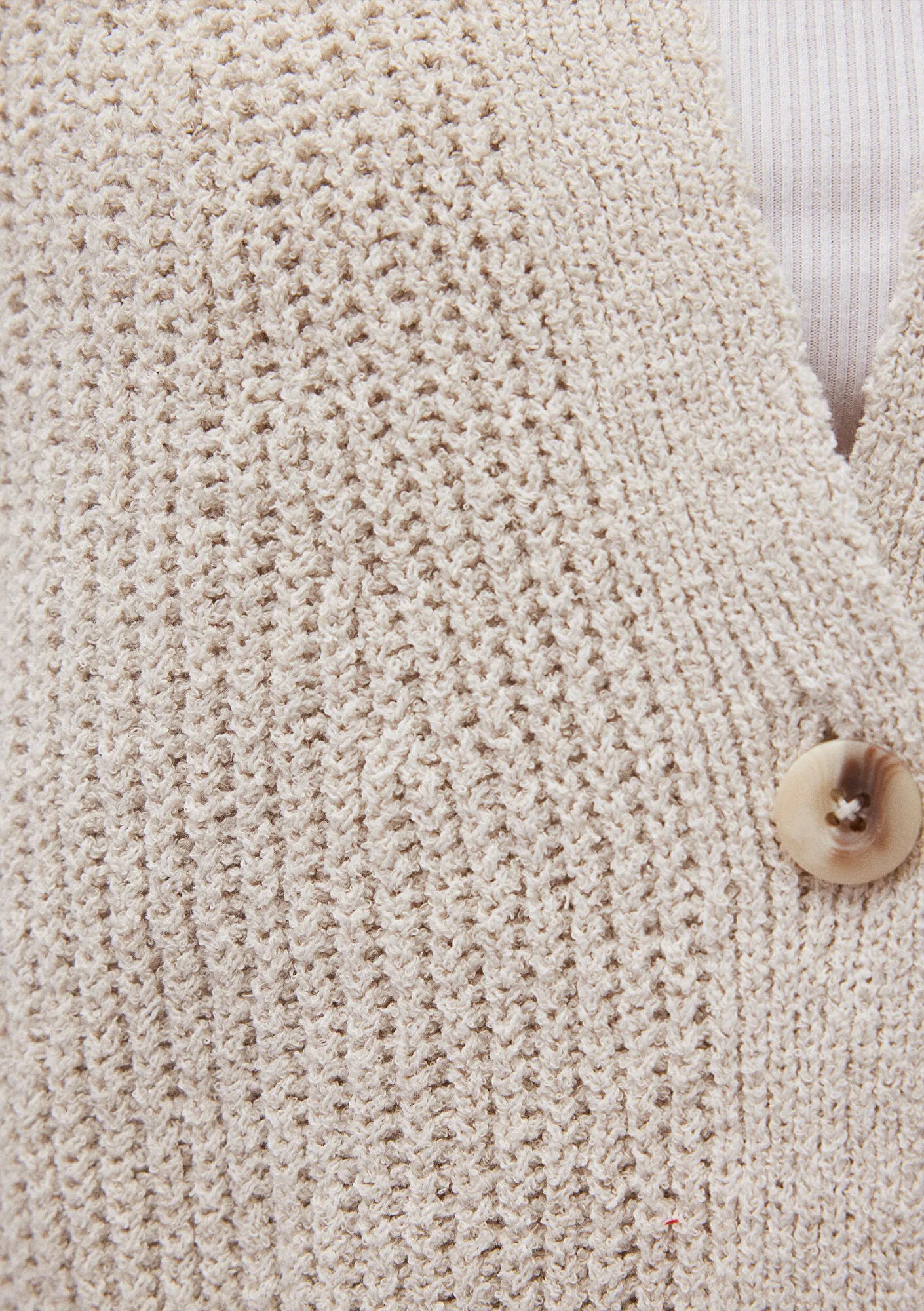 Buttoned Beige Cardigan
