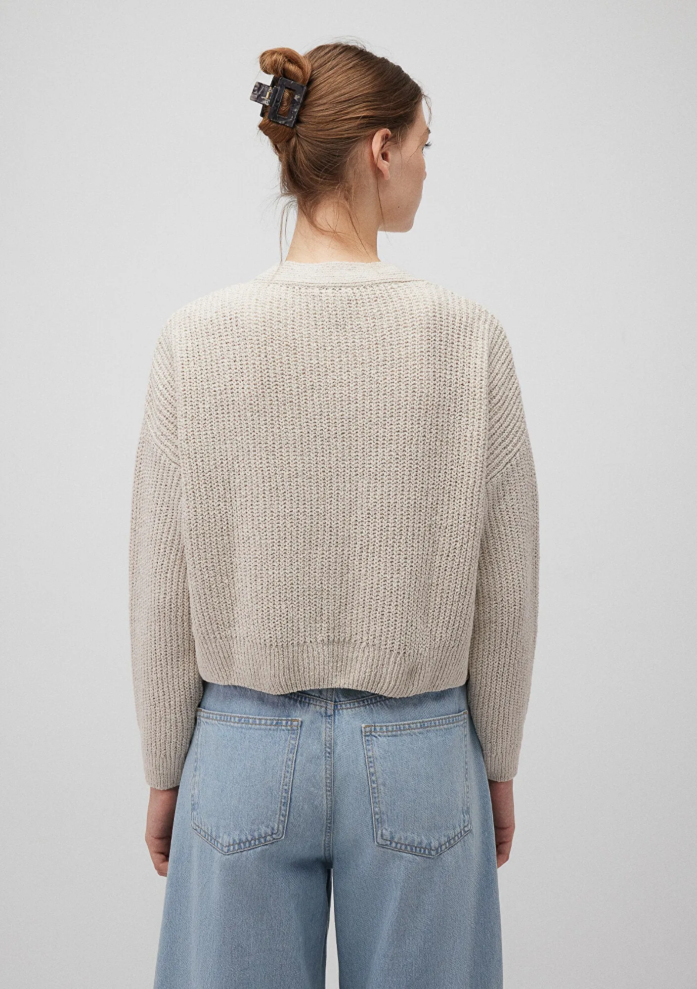 Buttoned Beige Cardigan