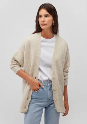 Buttoned Beige Hırka