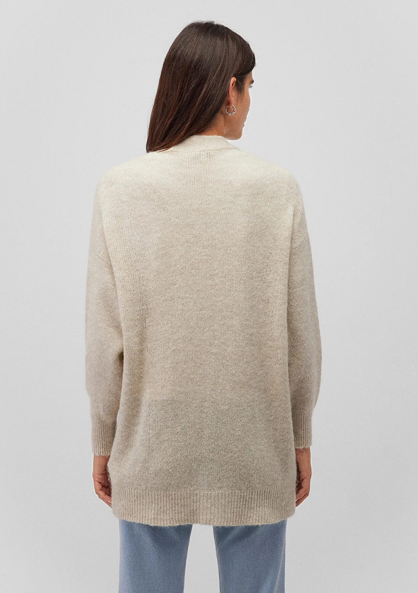 Buttoned Beige Hırka