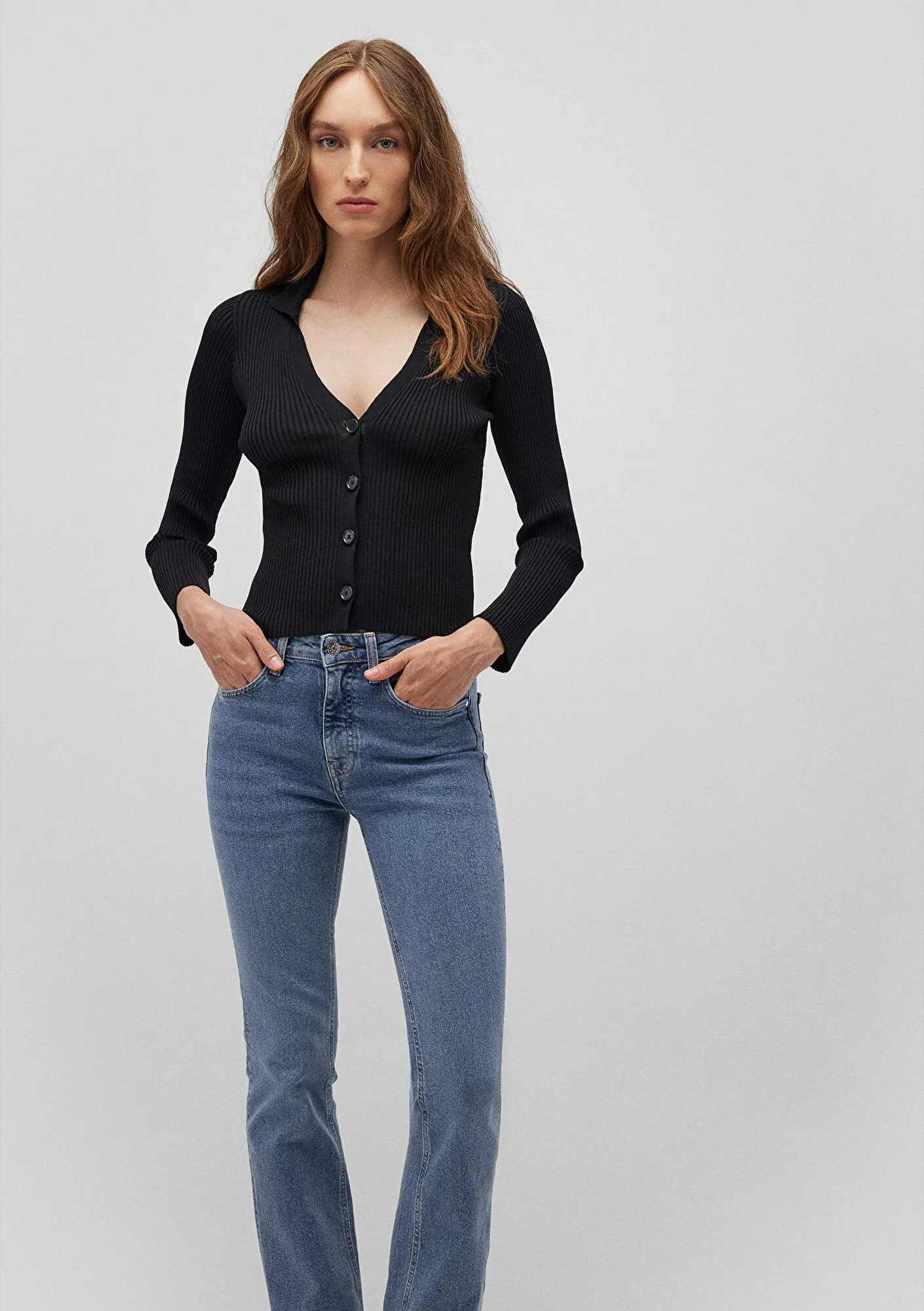Buttoned Black Hırka