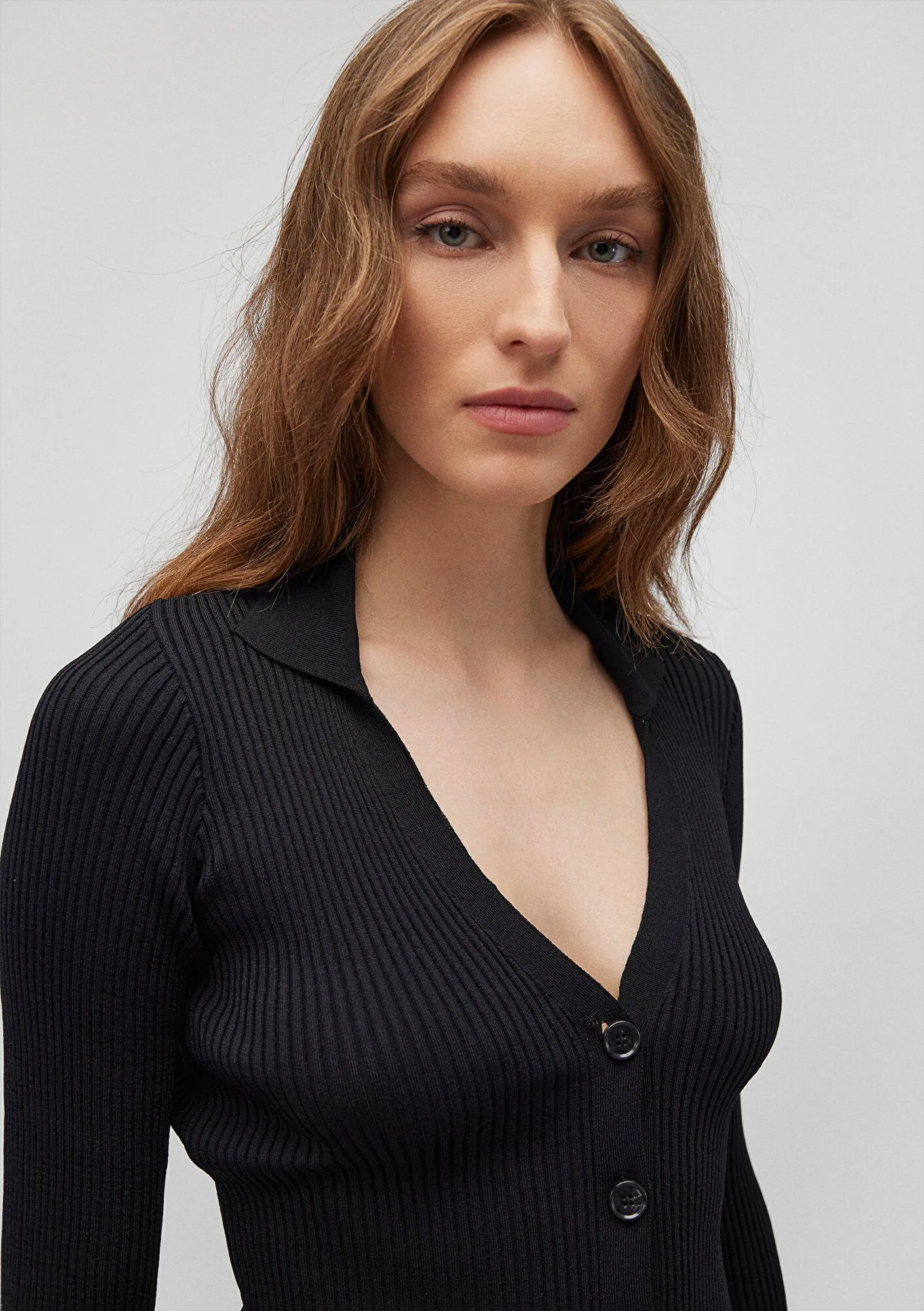 Buttoned Black Hırka