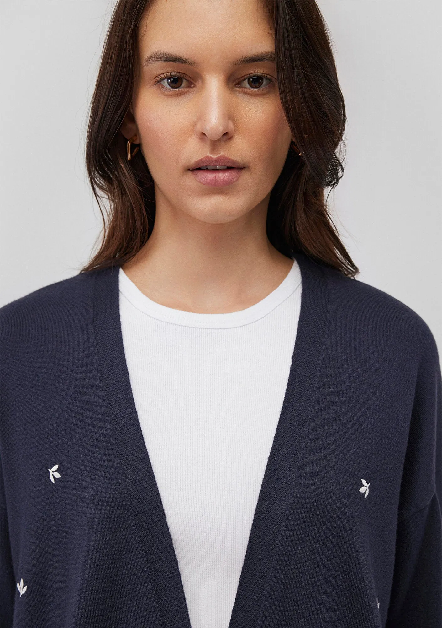 Buttoned Blue Hırka