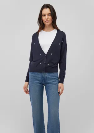 Buttoned Blue Hırka
