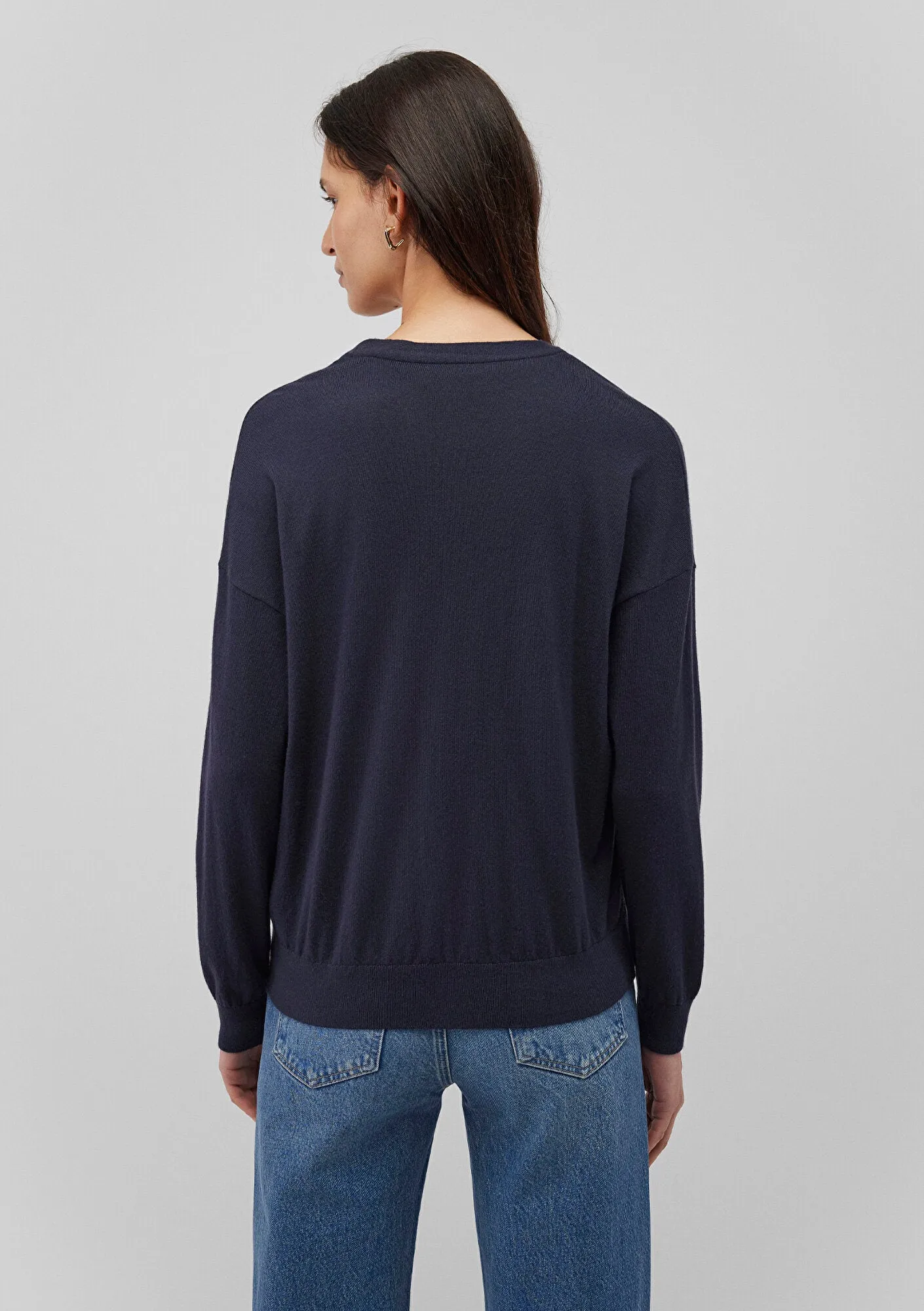 Buttoned Blue Hırka