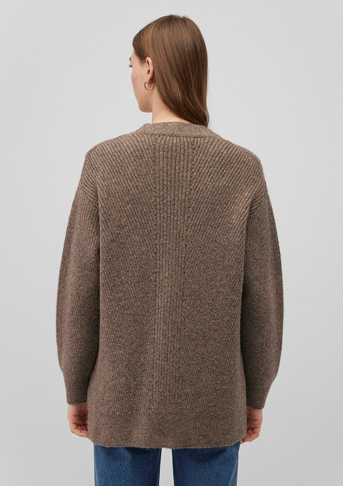 Buttoned Brown Hırka