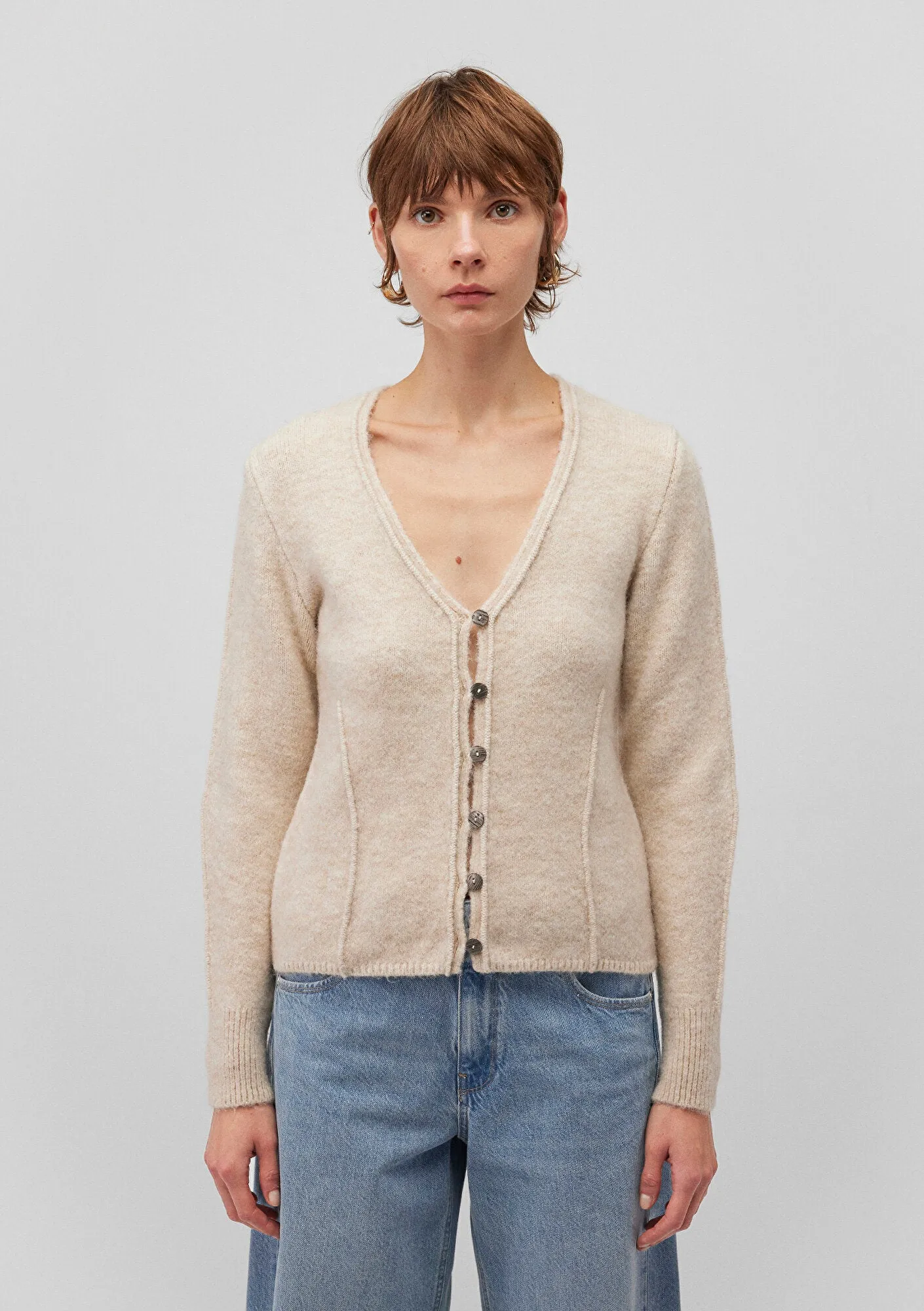 Buttoned Brown Hırka