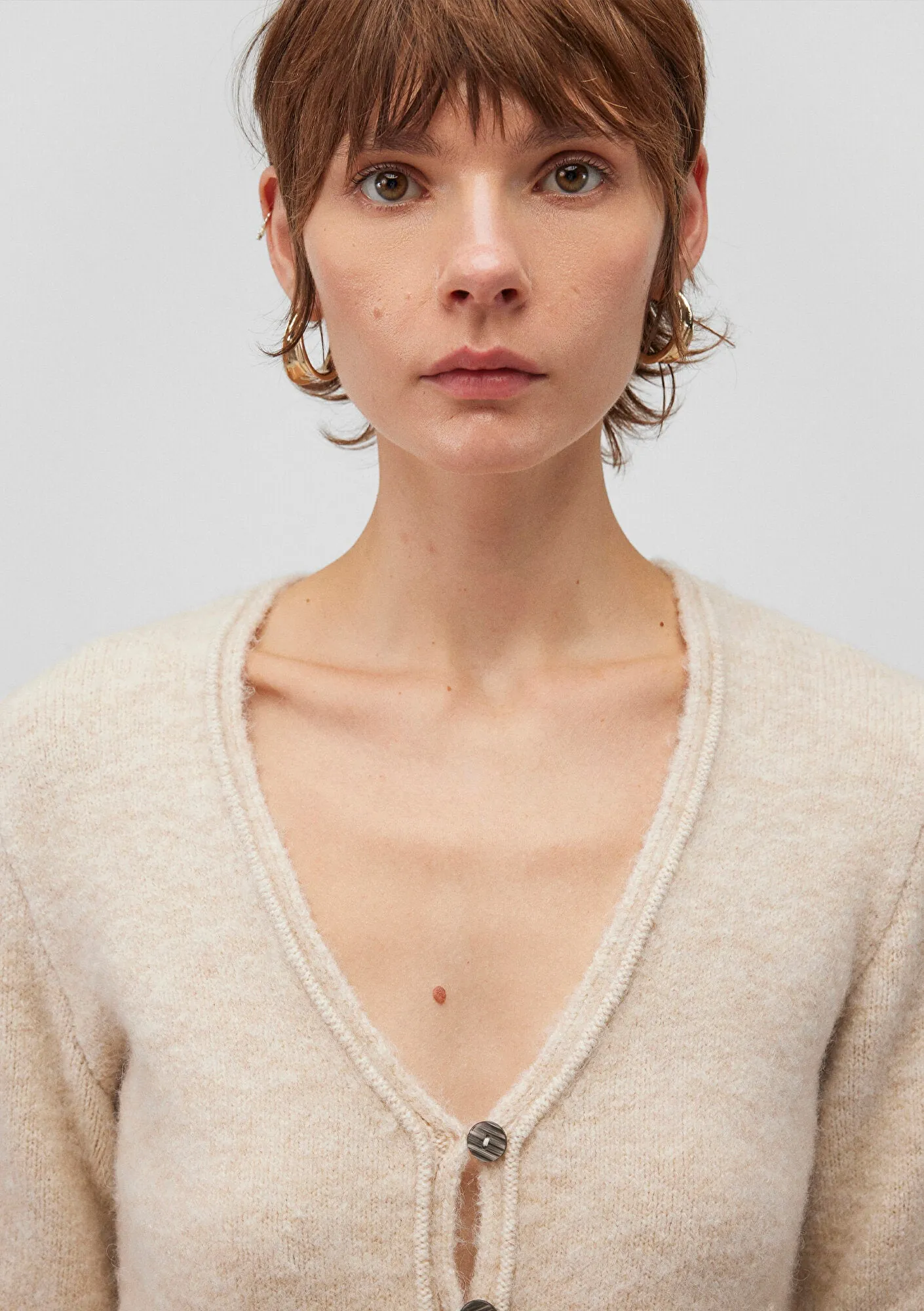 Buttoned Brown Hırka