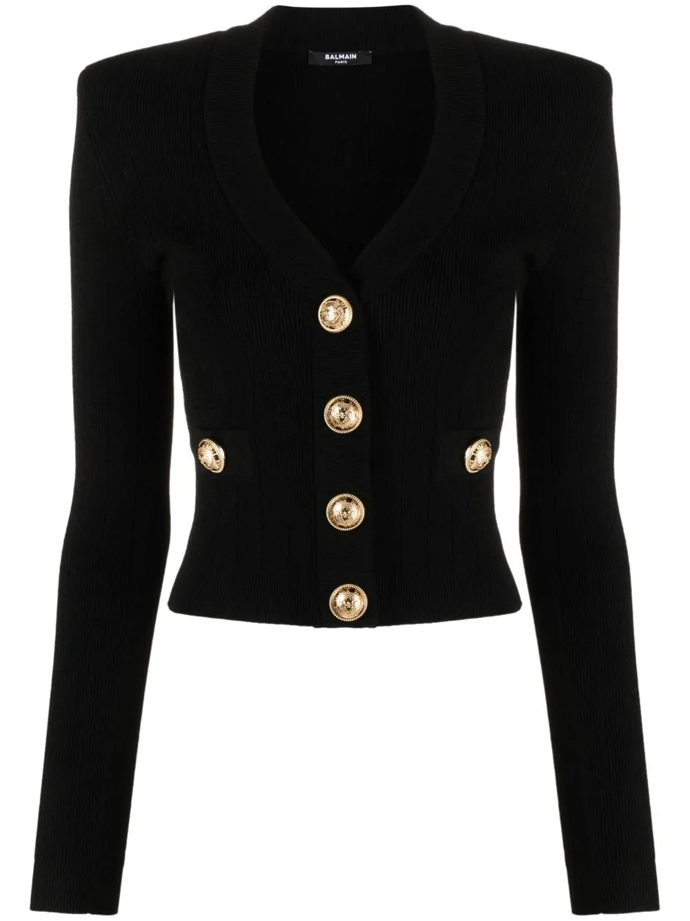 Buttoned cropped cardigan