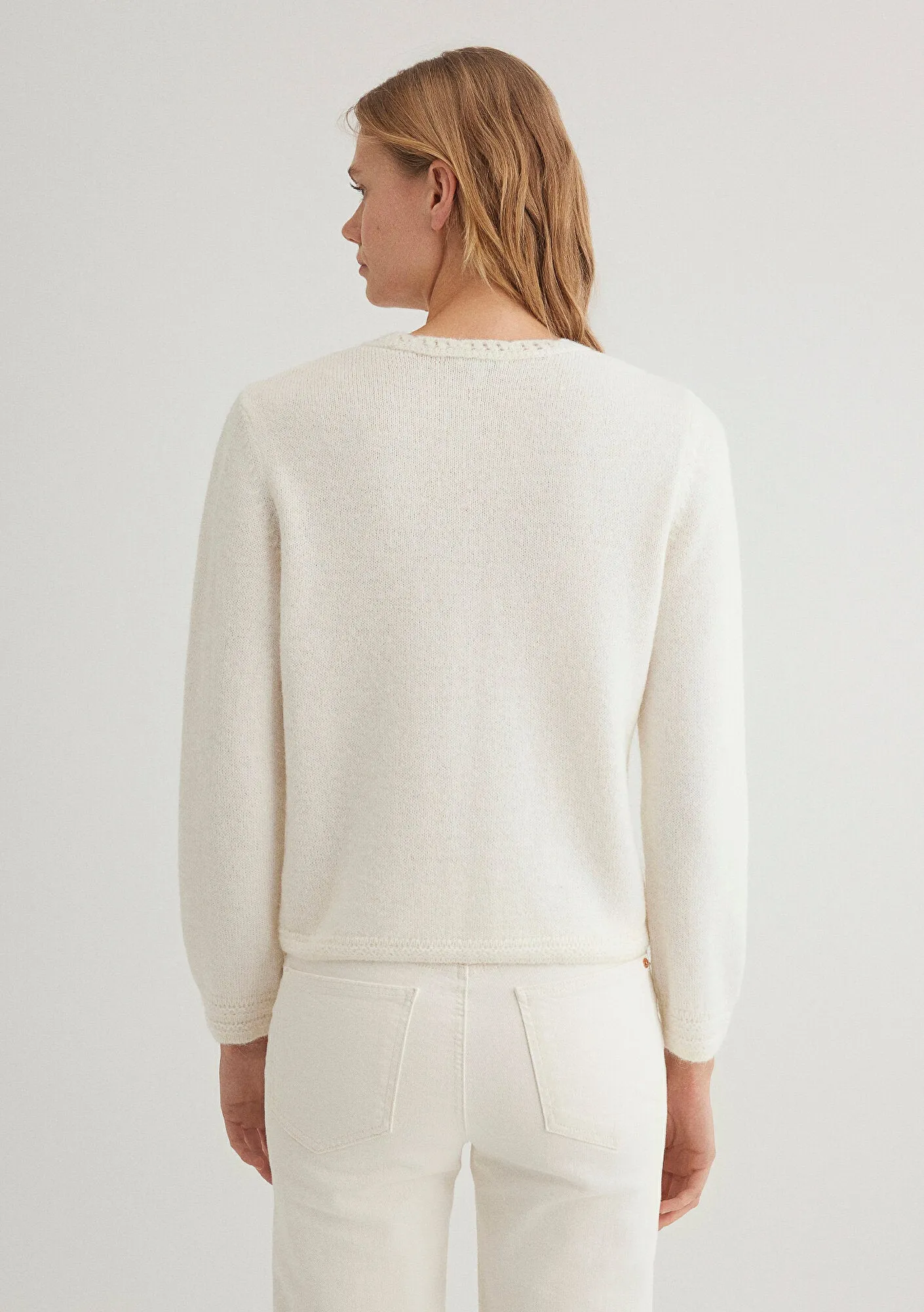 Buttoned Ecru Cardigan