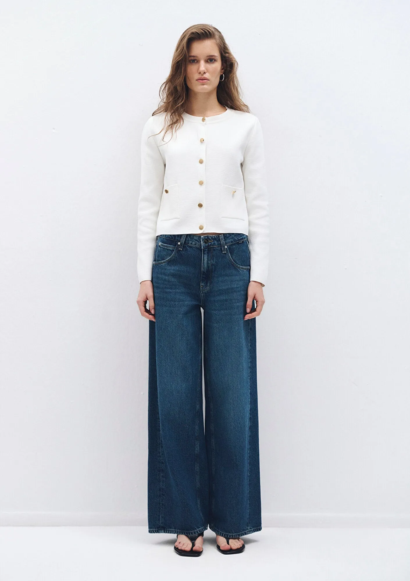 Buttoned Ecru Cardigan