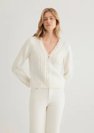 Buttoned Ecru Cardigan