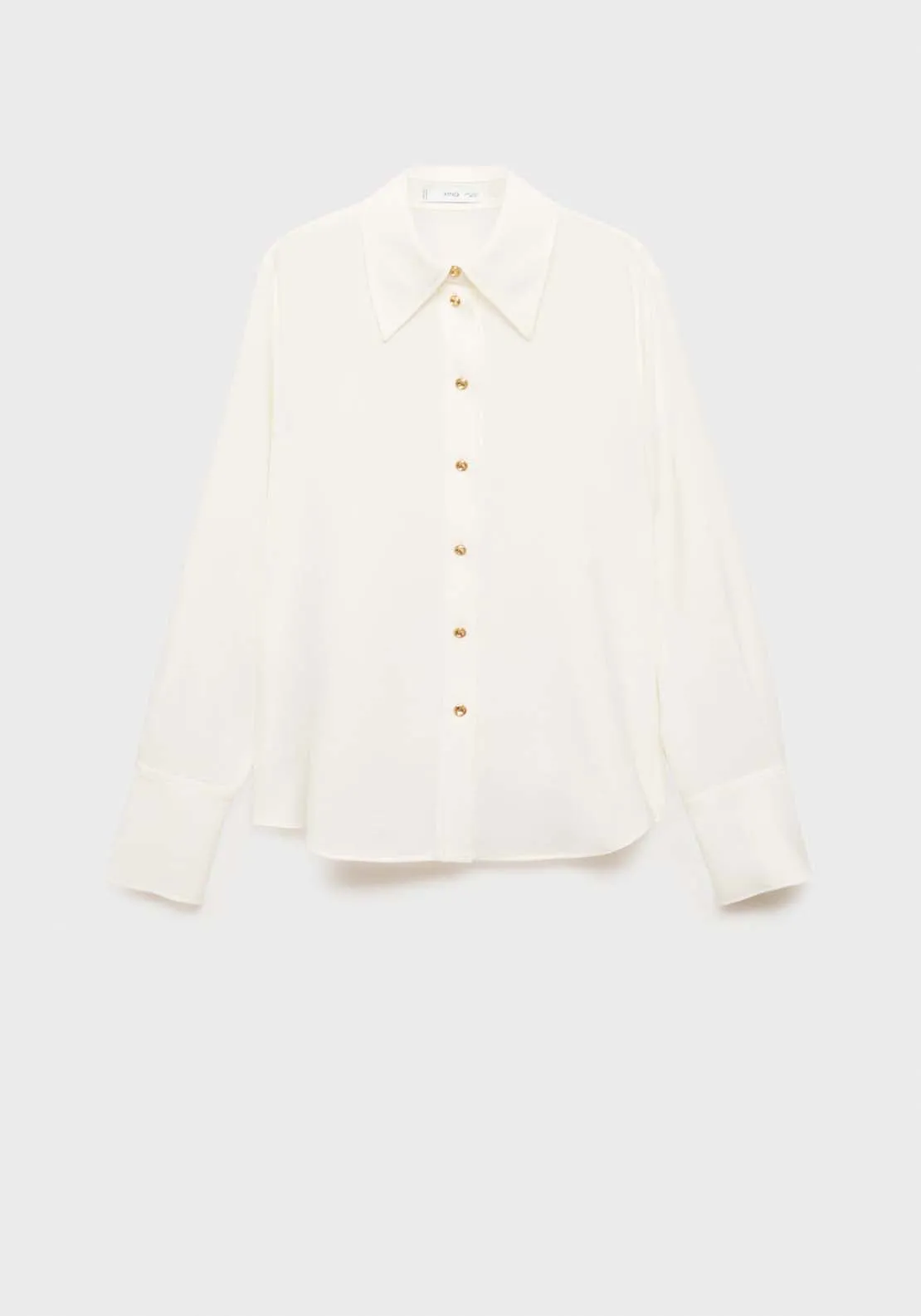Buttoned flowy shirt - Beige