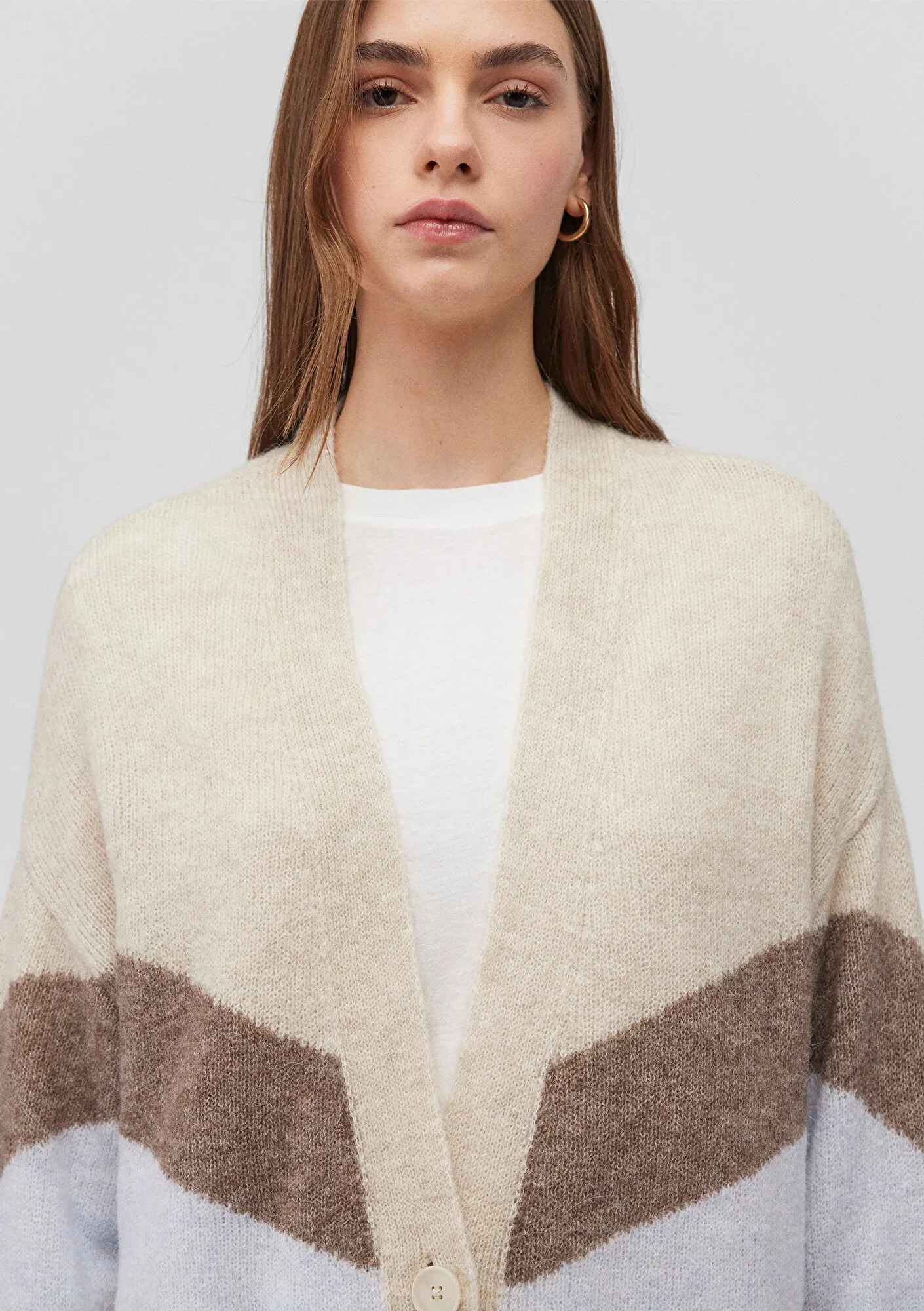 Buttoned Grey Hırka