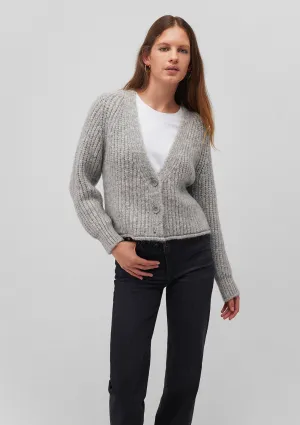 Buttoned Grey Hırka