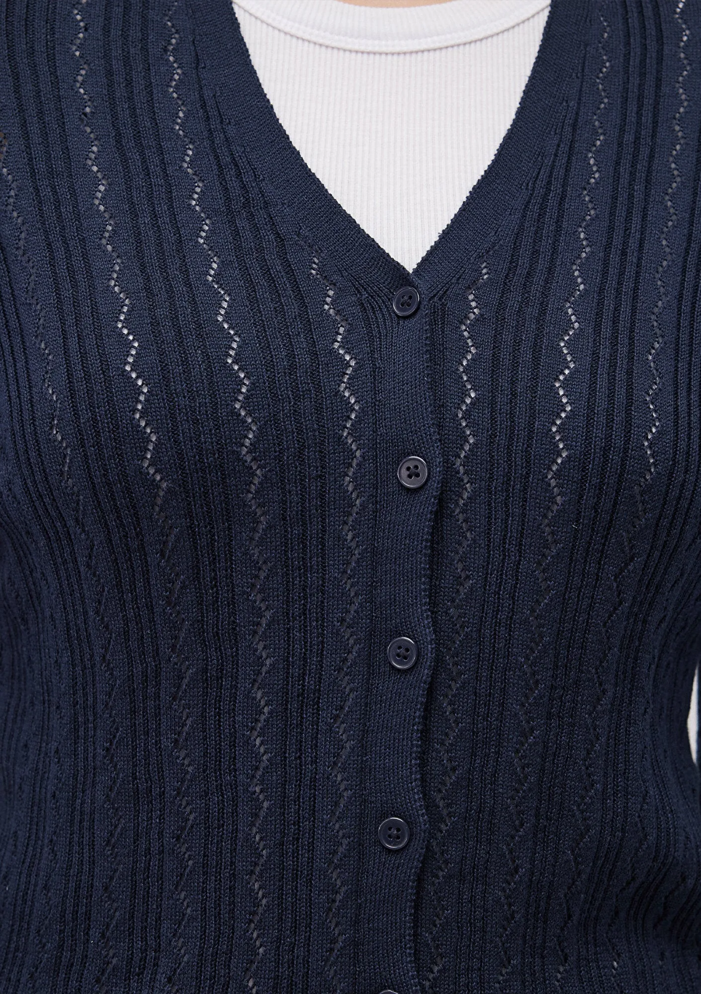 Buttoned Navy Cardigan