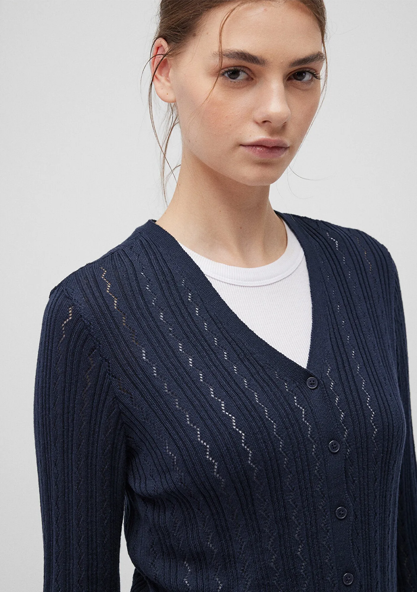 Buttoned Navy Cardigan