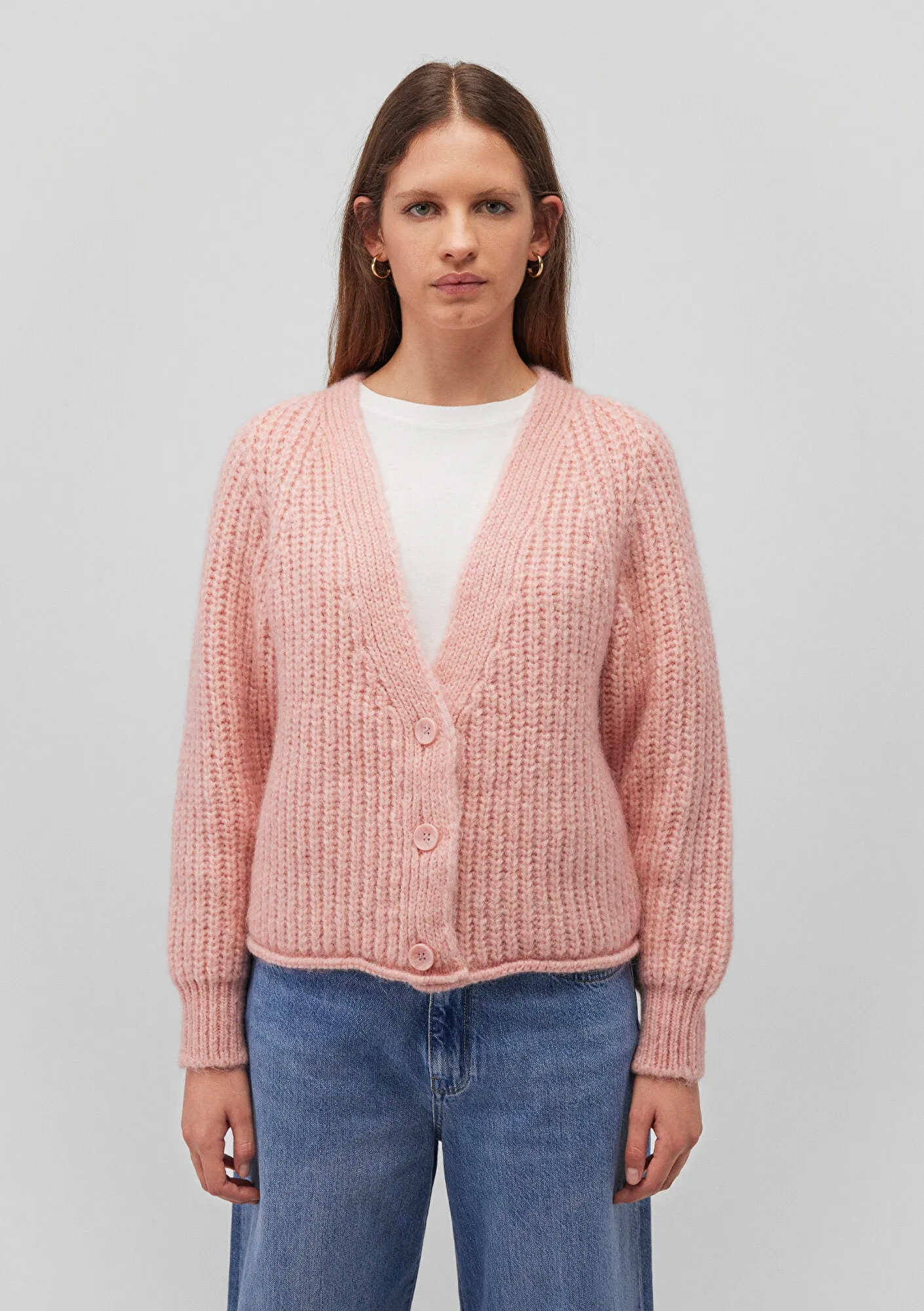 Buttoned Pink Hırka