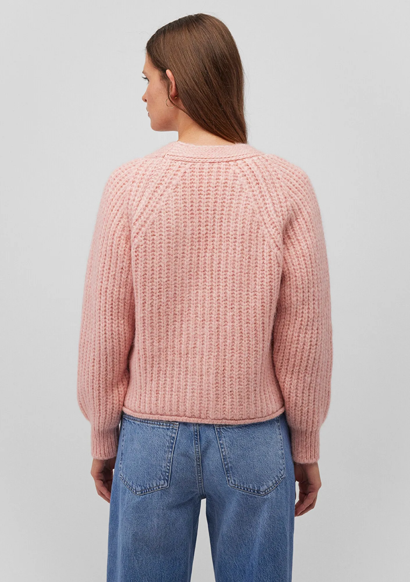 Buttoned Pink Hırka