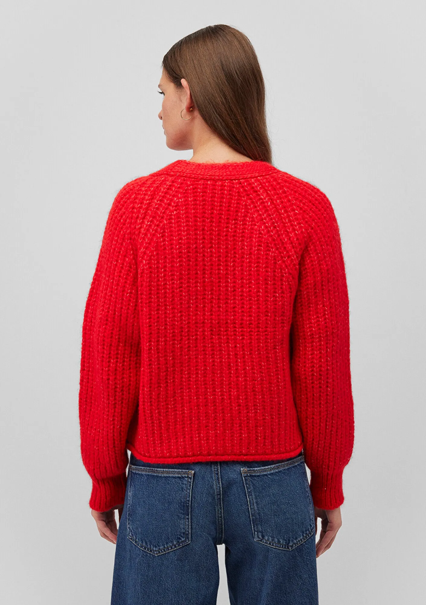Buttoned Red Hırka