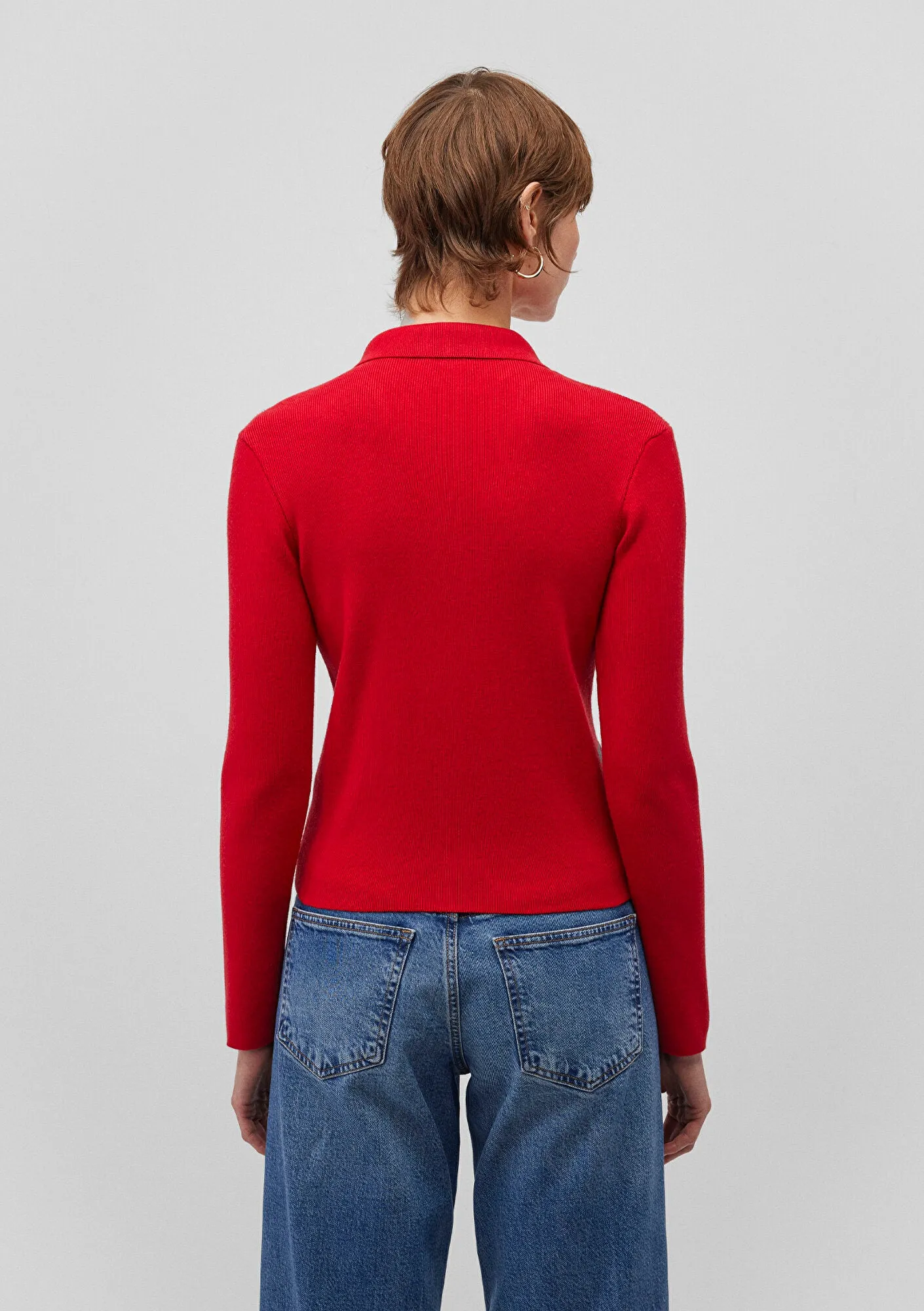 Buttoned Red Hırka