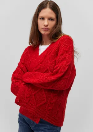 Buttoned Red Hırka