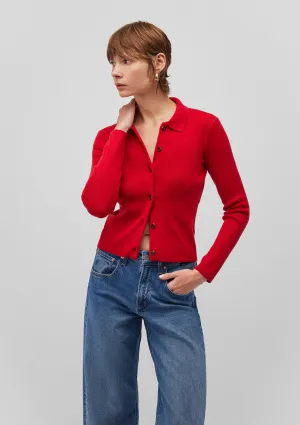 Buttoned Red Hırka