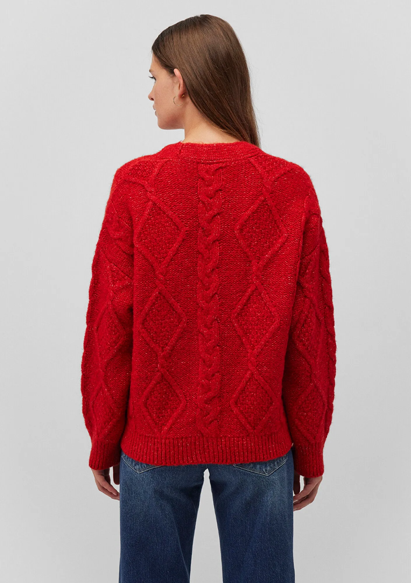 Buttoned Red Hırka