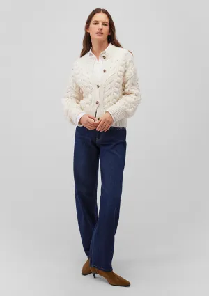 Buttoned White Hırka