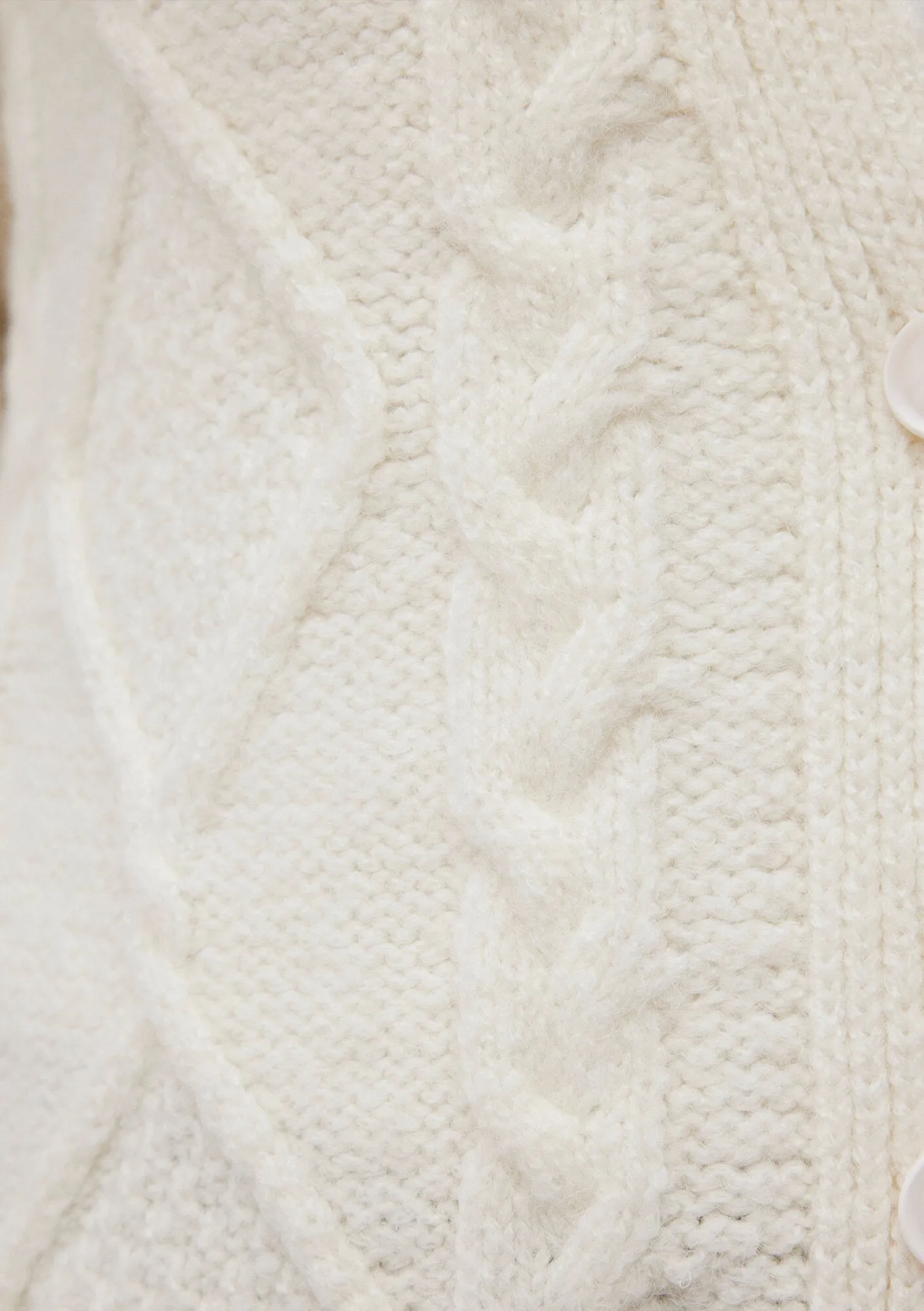 Buttoned White Hırka