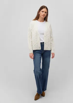 Buttoned White Hırka