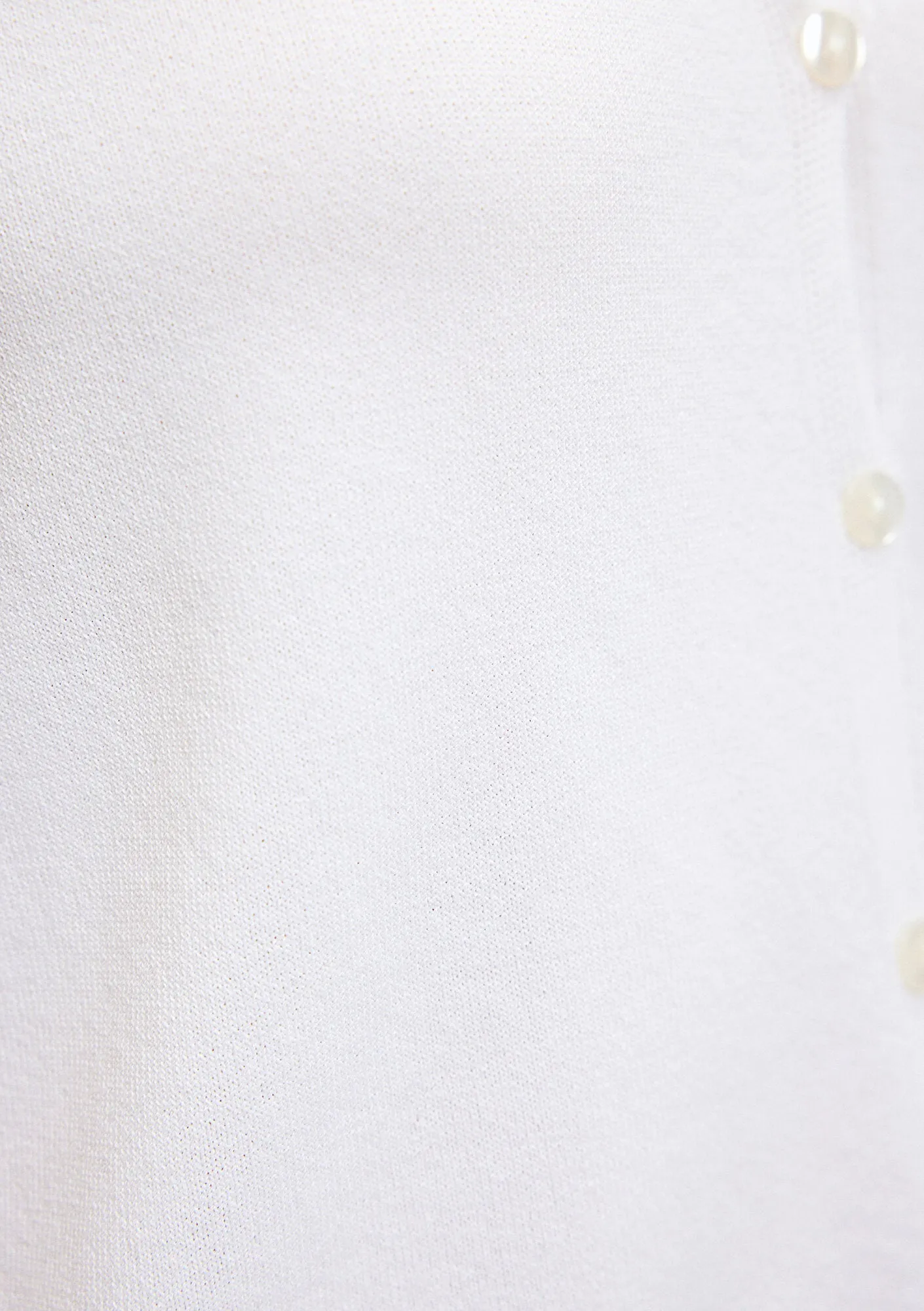 Buttoned White Knit Top